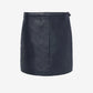 Black leather skirt on a white background