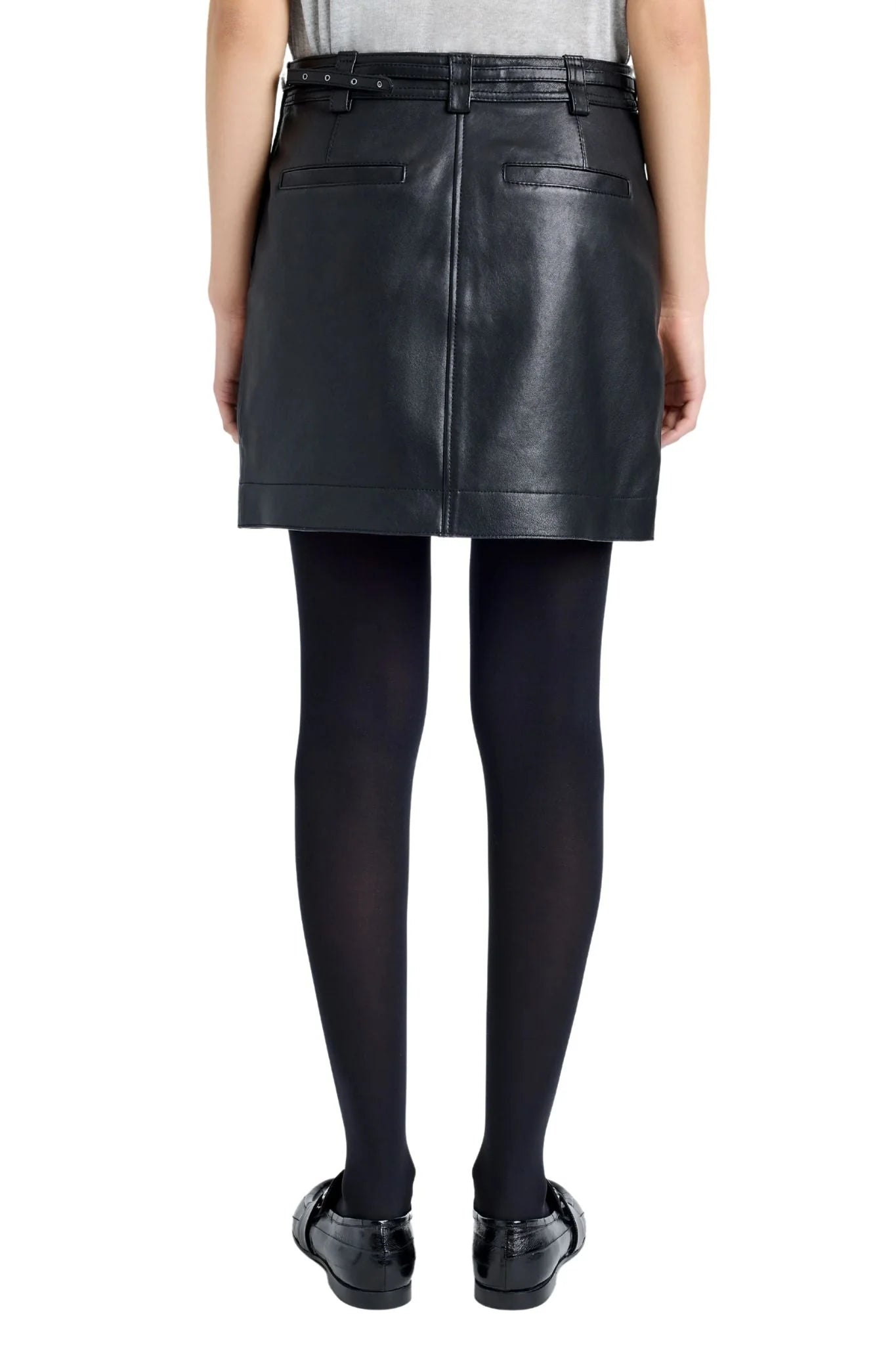 Blaze Skirt in Pebbled Leather