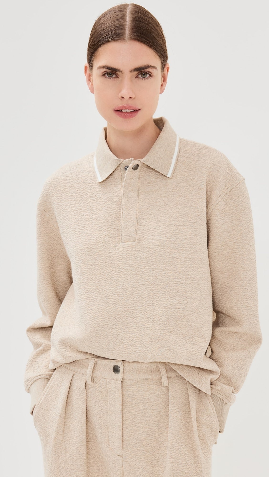 Genevieve Knit Pullover in Cloque