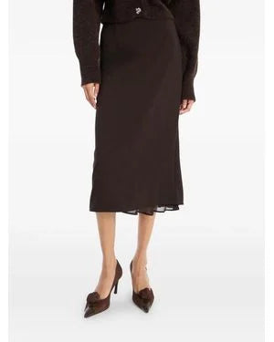 Midi skirt with two layers