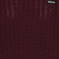 Rotate Cable Crewneck Sweater Burgundy