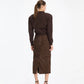 Firm Knit Cardigan Brown