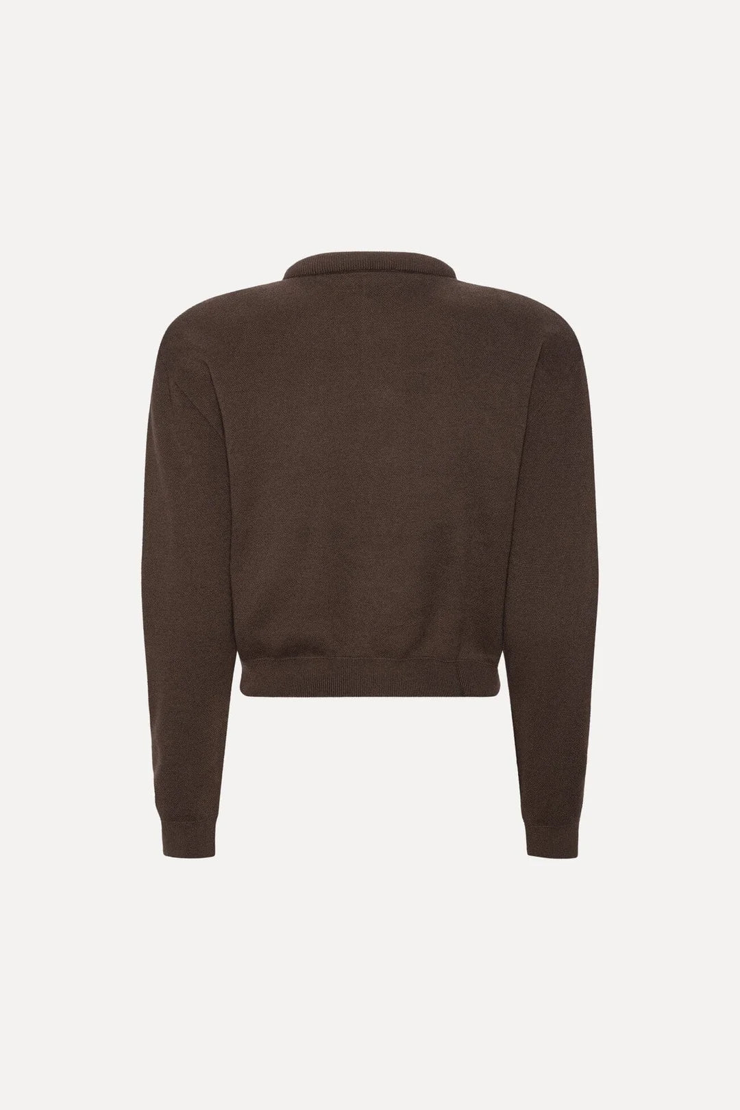 Firm Knit Cardigan Brown
