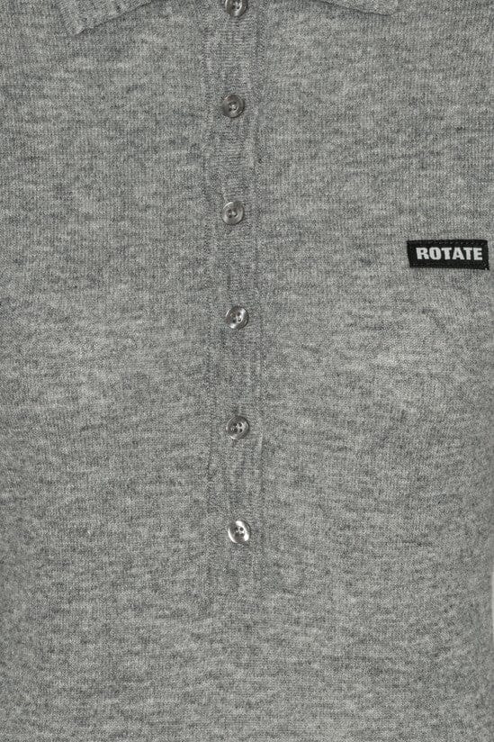 Wool Longleeve Polo Grey