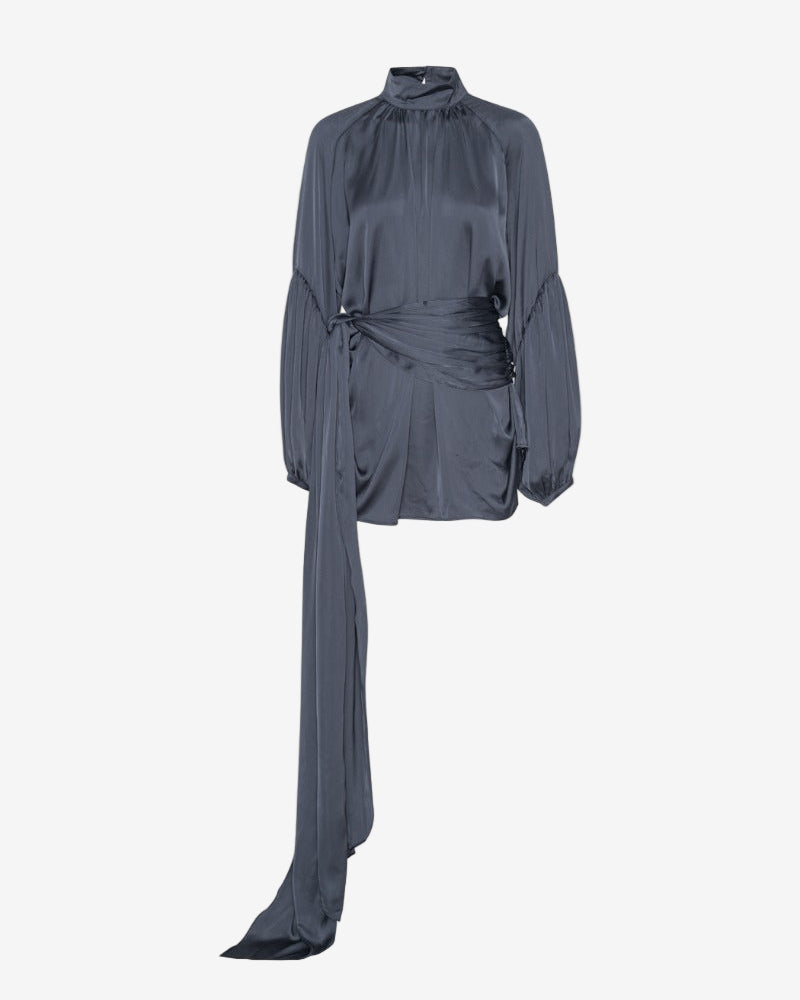 Satin Strap Tie Dress