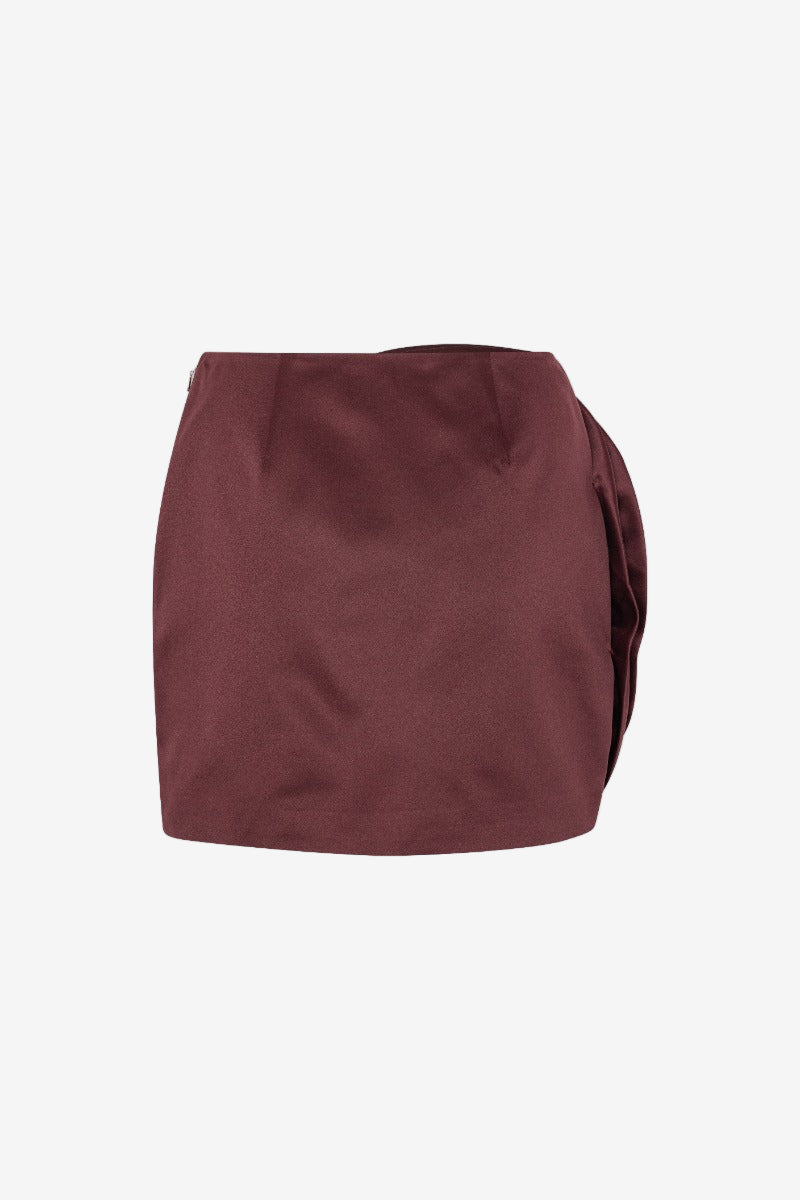 Satin Big Flower Skirt