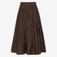 Flower Maxi Skirt Dark Brown
