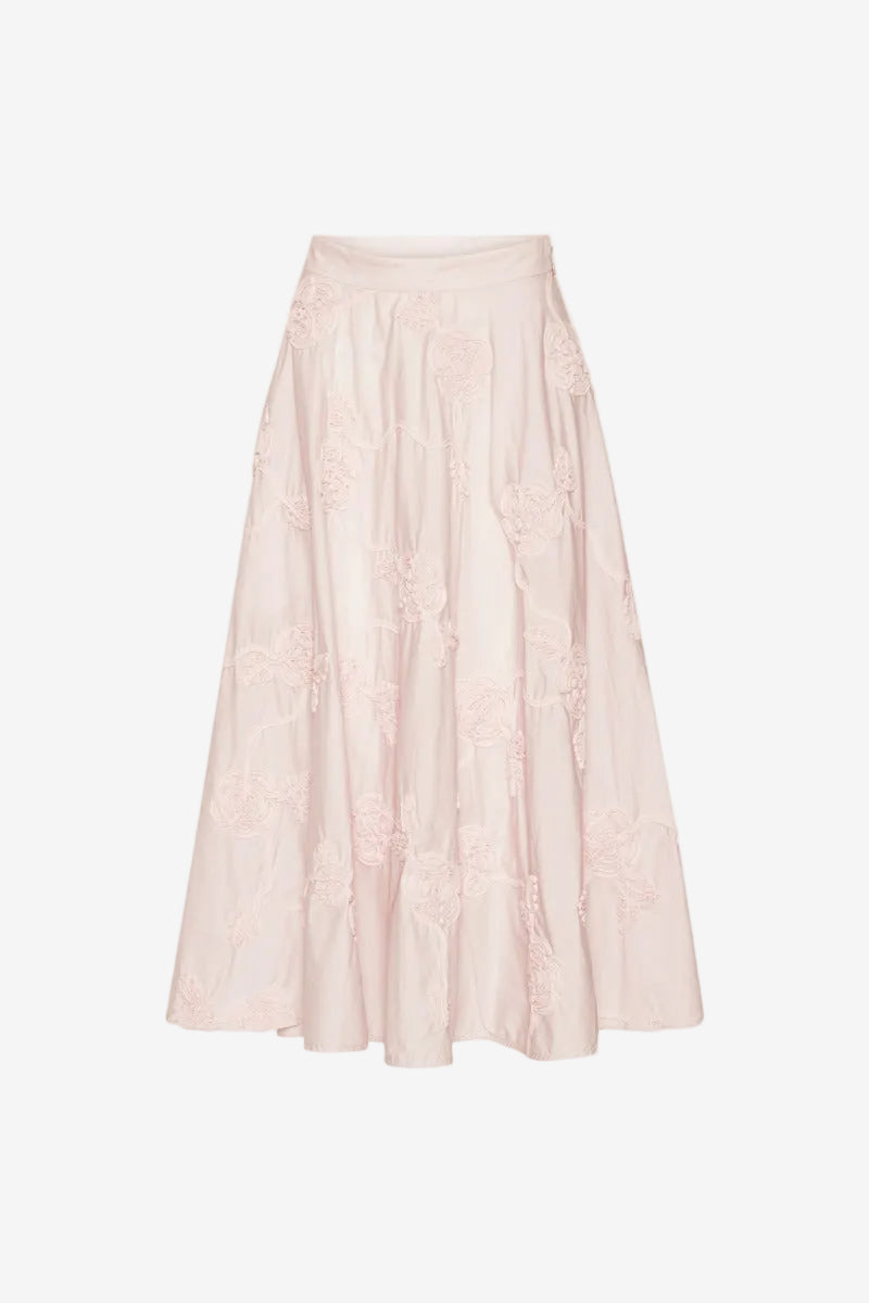 Flower Maxi Skirt Light Pink