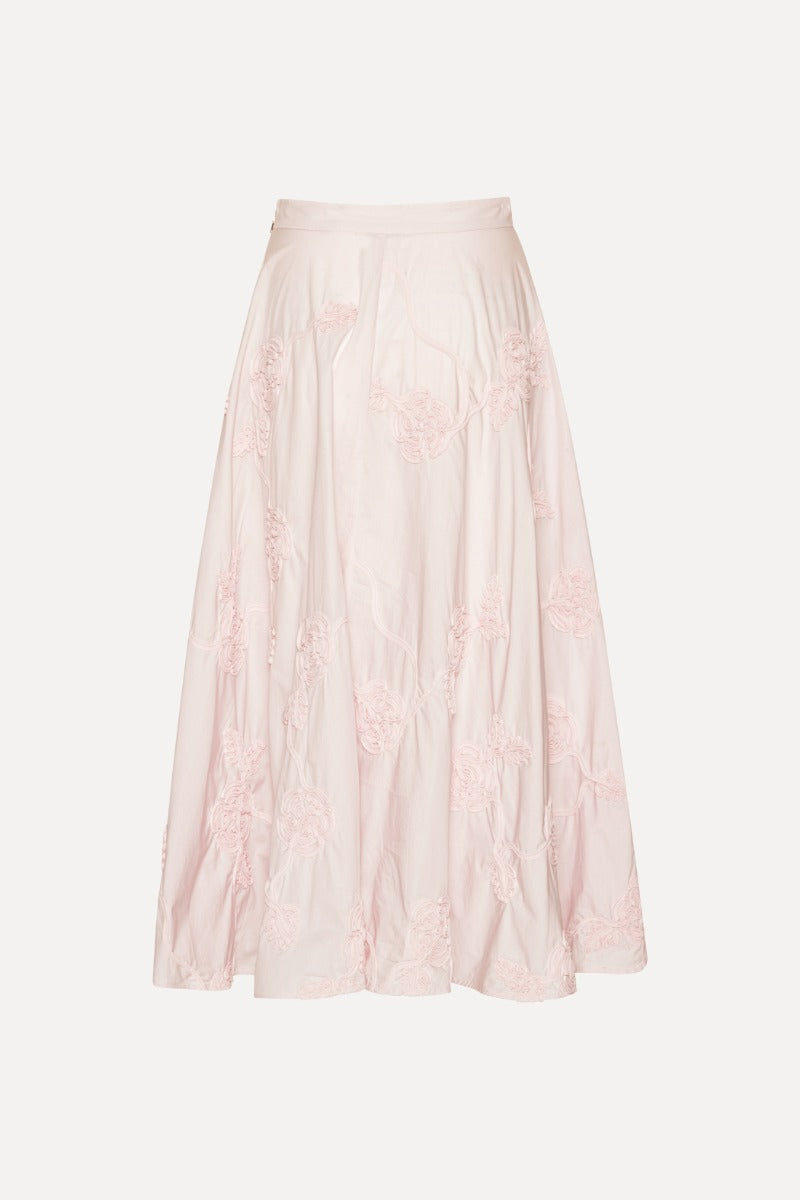 Flower Maxi Skirt Light Pink