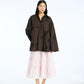 Flower Oversized Shirt Dark Brown