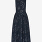 Jacquard Midi Dress Dark Blue