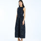 Jacquard Midi Dress Dark Blue