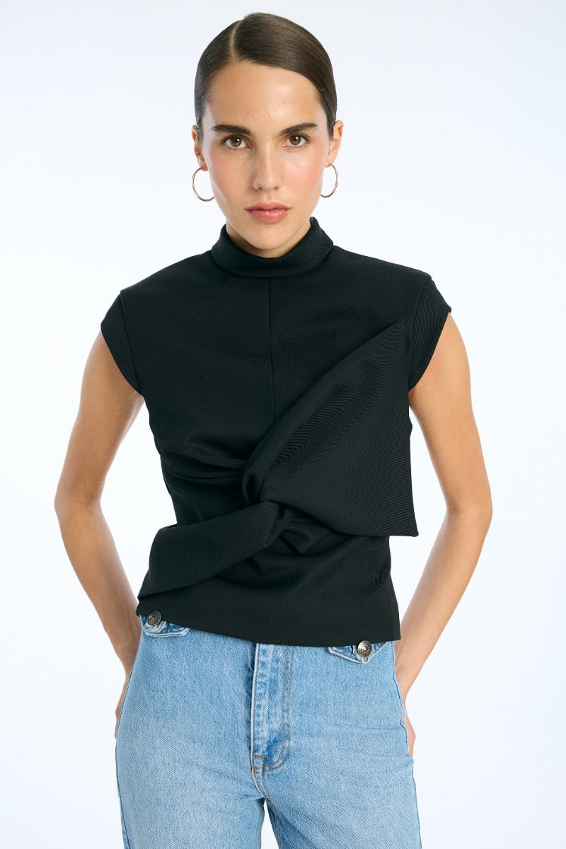 Rotate Top - Draped Bow