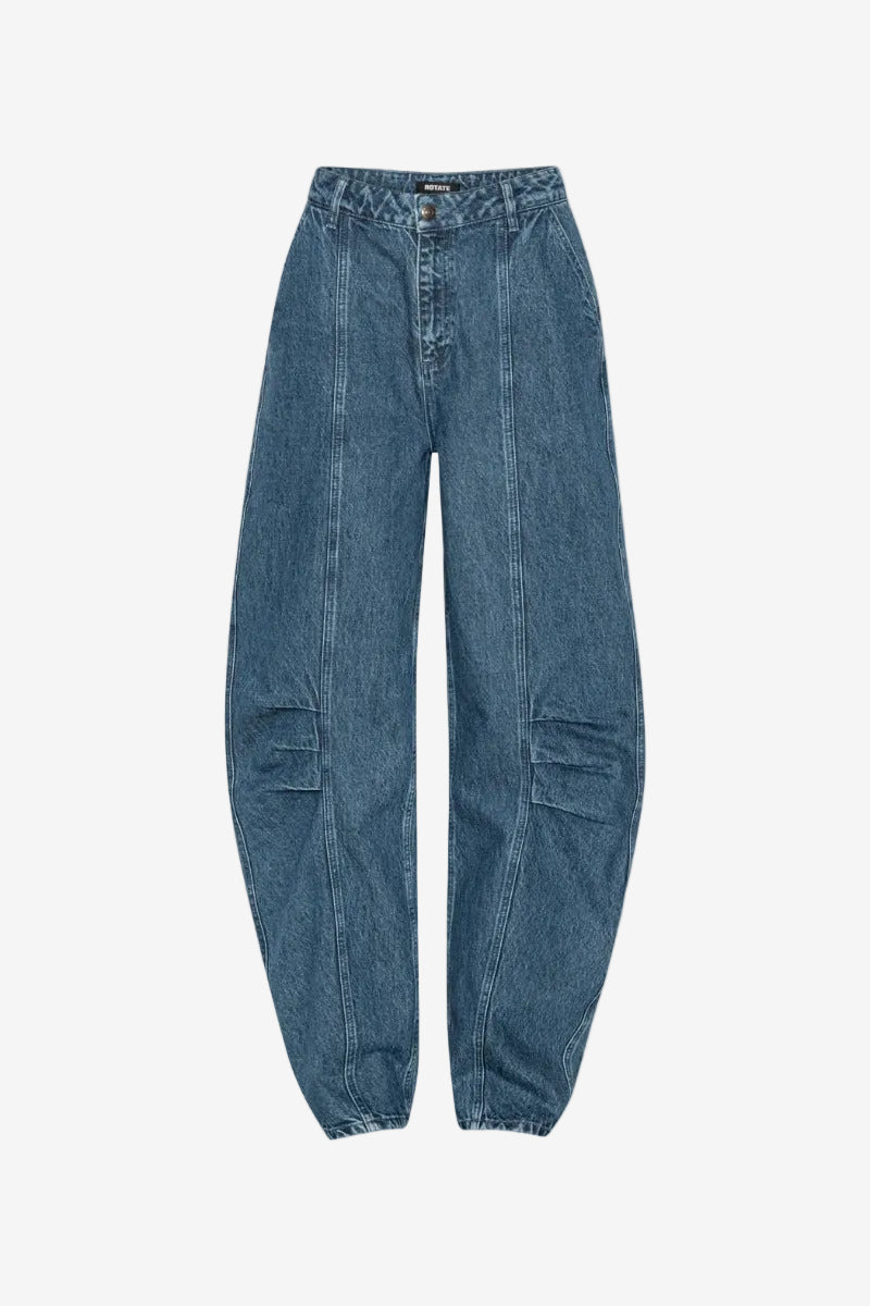 Denim Cargo Pants Medium Blue