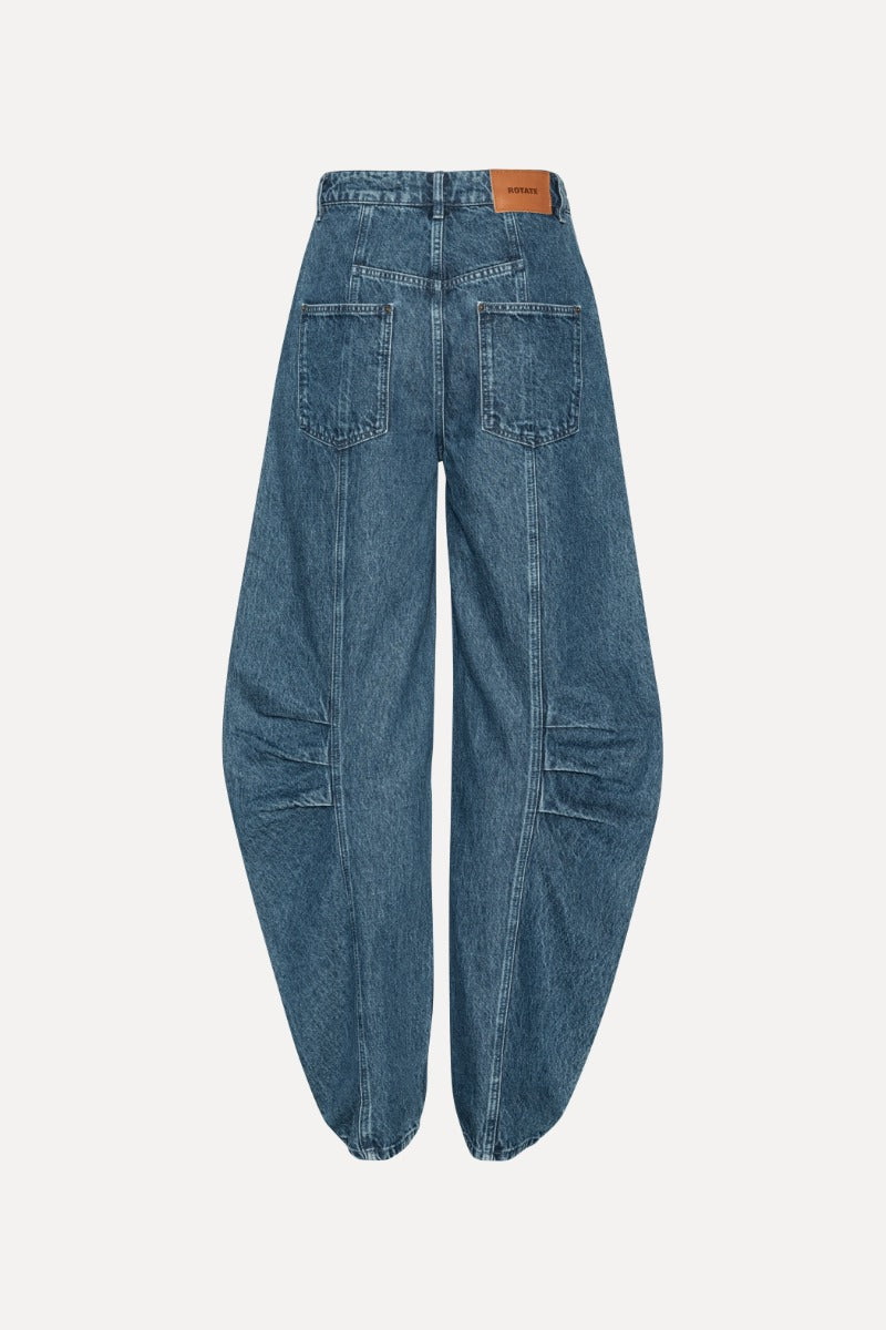 Denim Cargo Pants Medium Blue