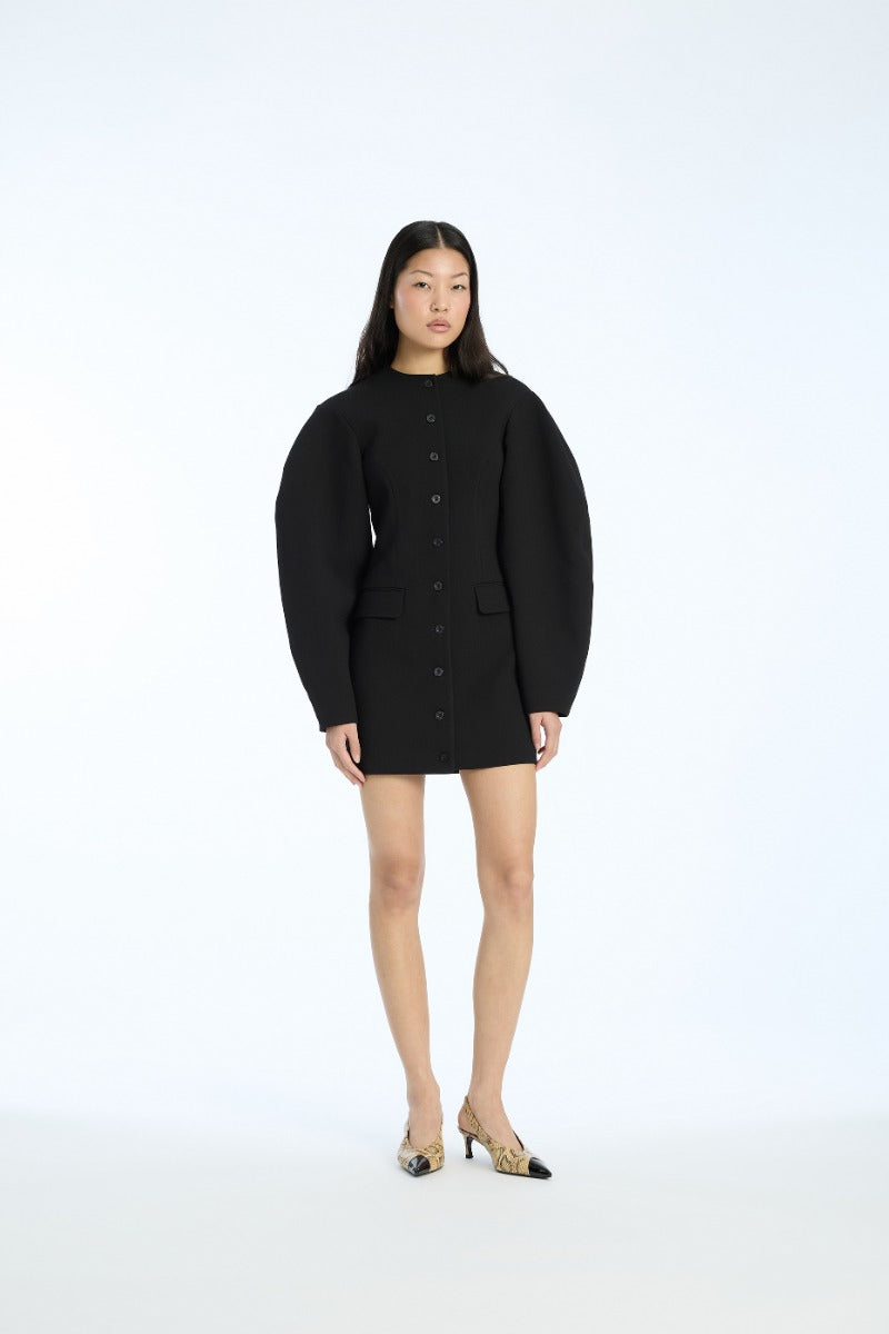 Tailored Mini Dress Black