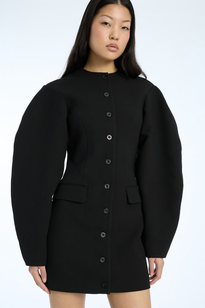 Tailored Mini Dress Black