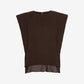 Boxy Top With Insert Dark Brown