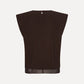 Boxy Top With Insert Dark Brown