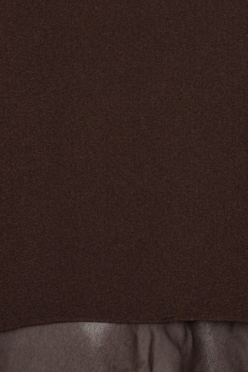 Boxy Top With Insert Dark Brown