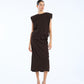 Boxy Top With Insert Dark Brown