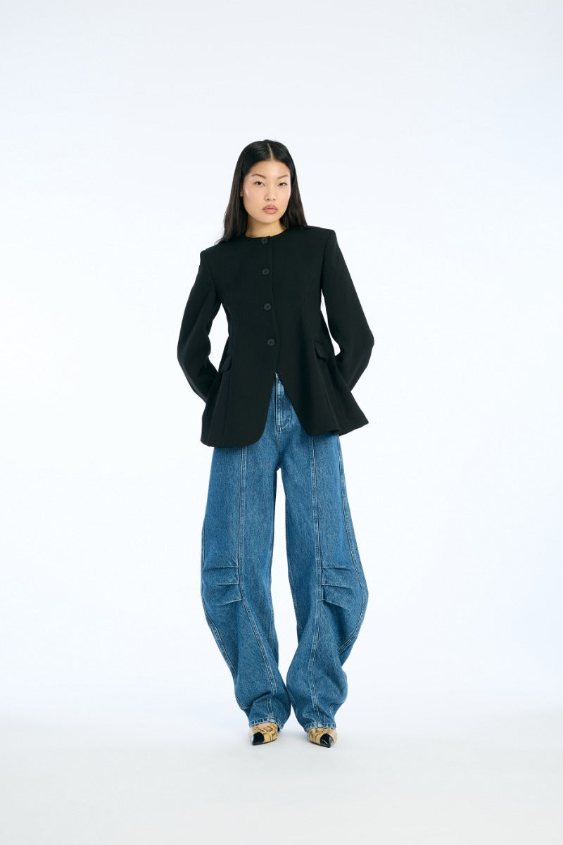 Denim Cargo Pants Medium Blue