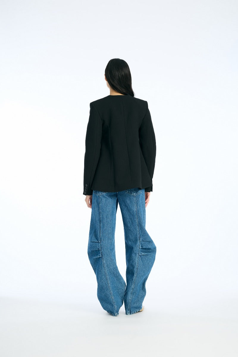 Denim Cargo Pants Medium Blue