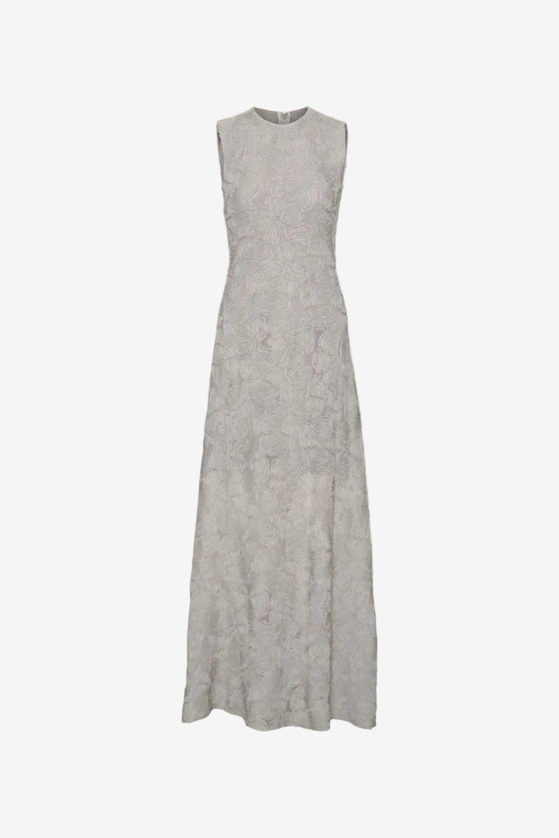 Mesh Maxi Dress Grey Violet