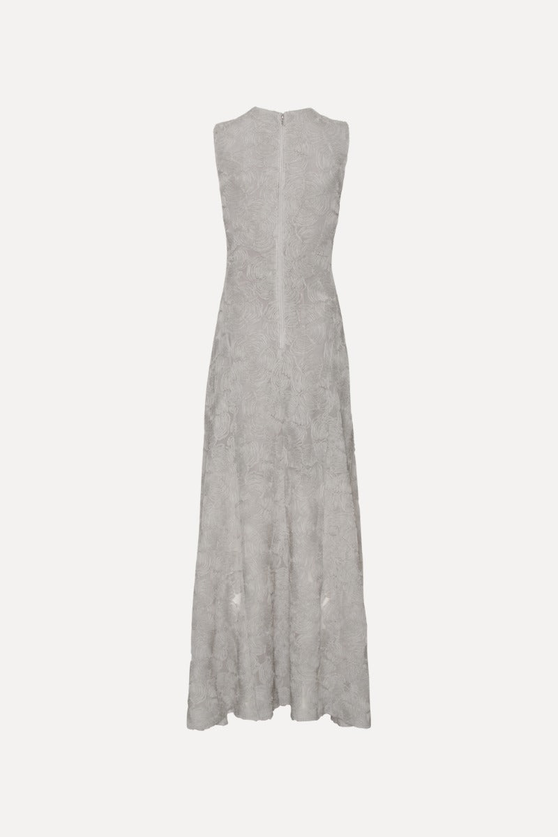 Mesh Maxi Dress Grey Violet