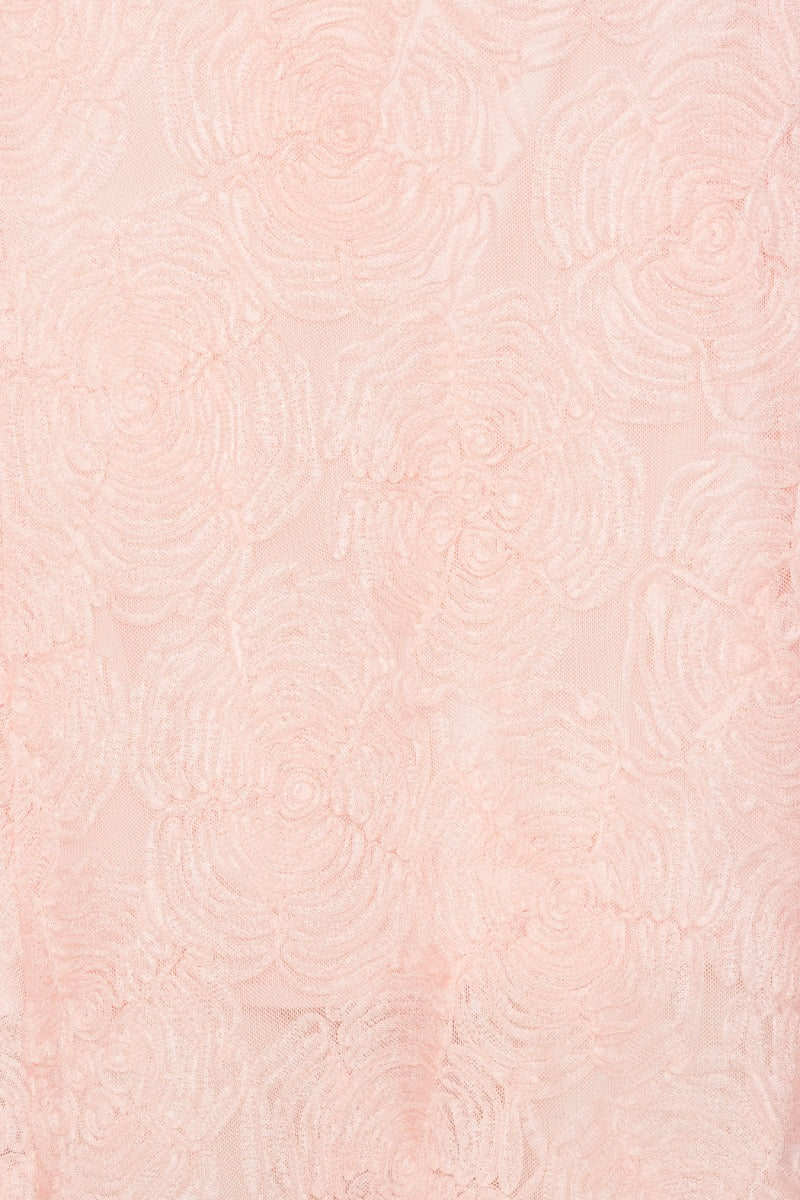 Mesh Maxi Dress Light Pink