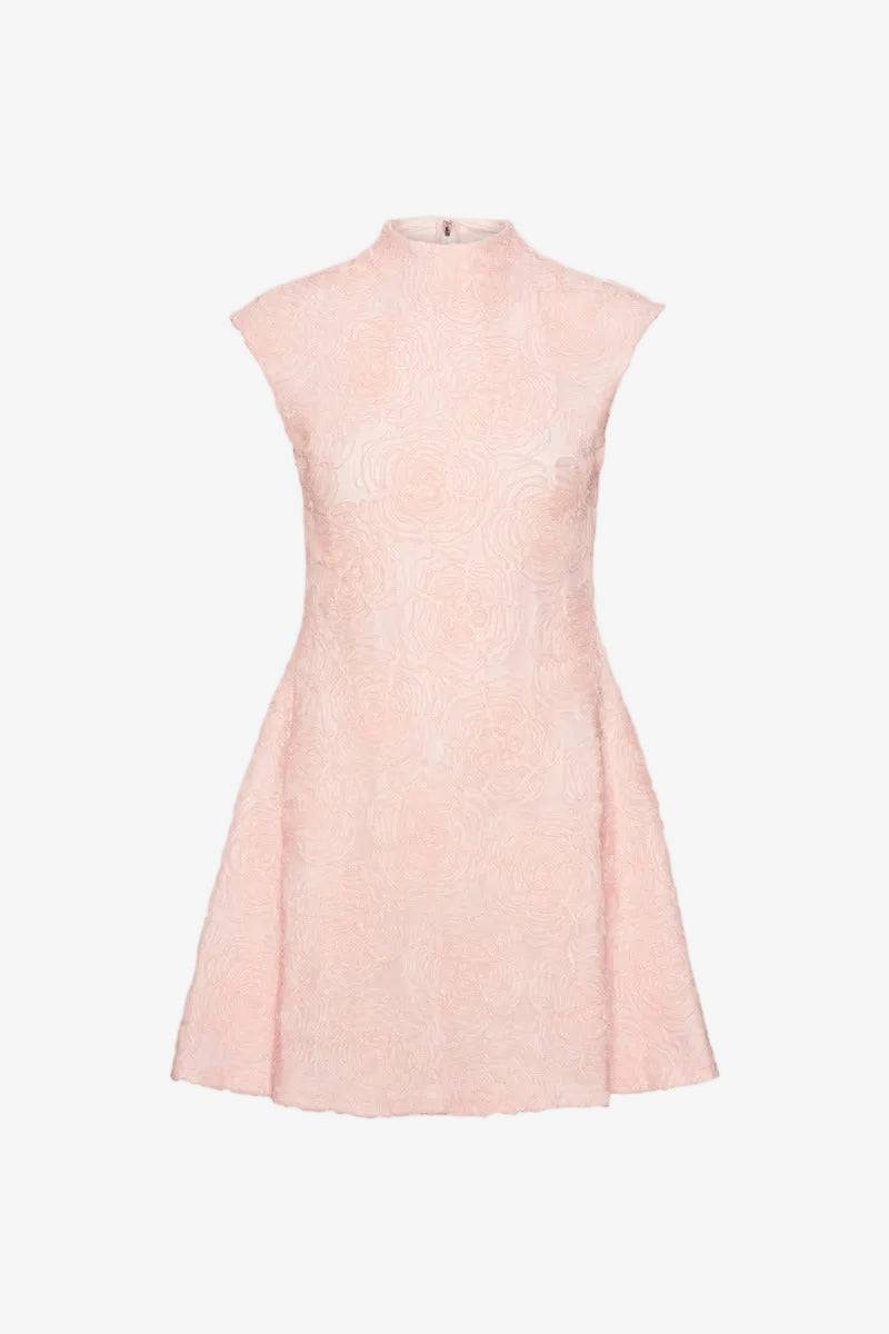 Floral-motif mini dress