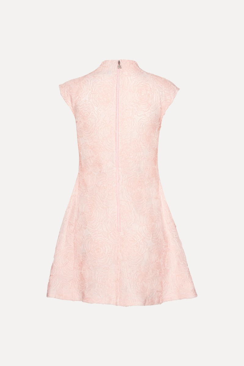 Floral-motif mini dress