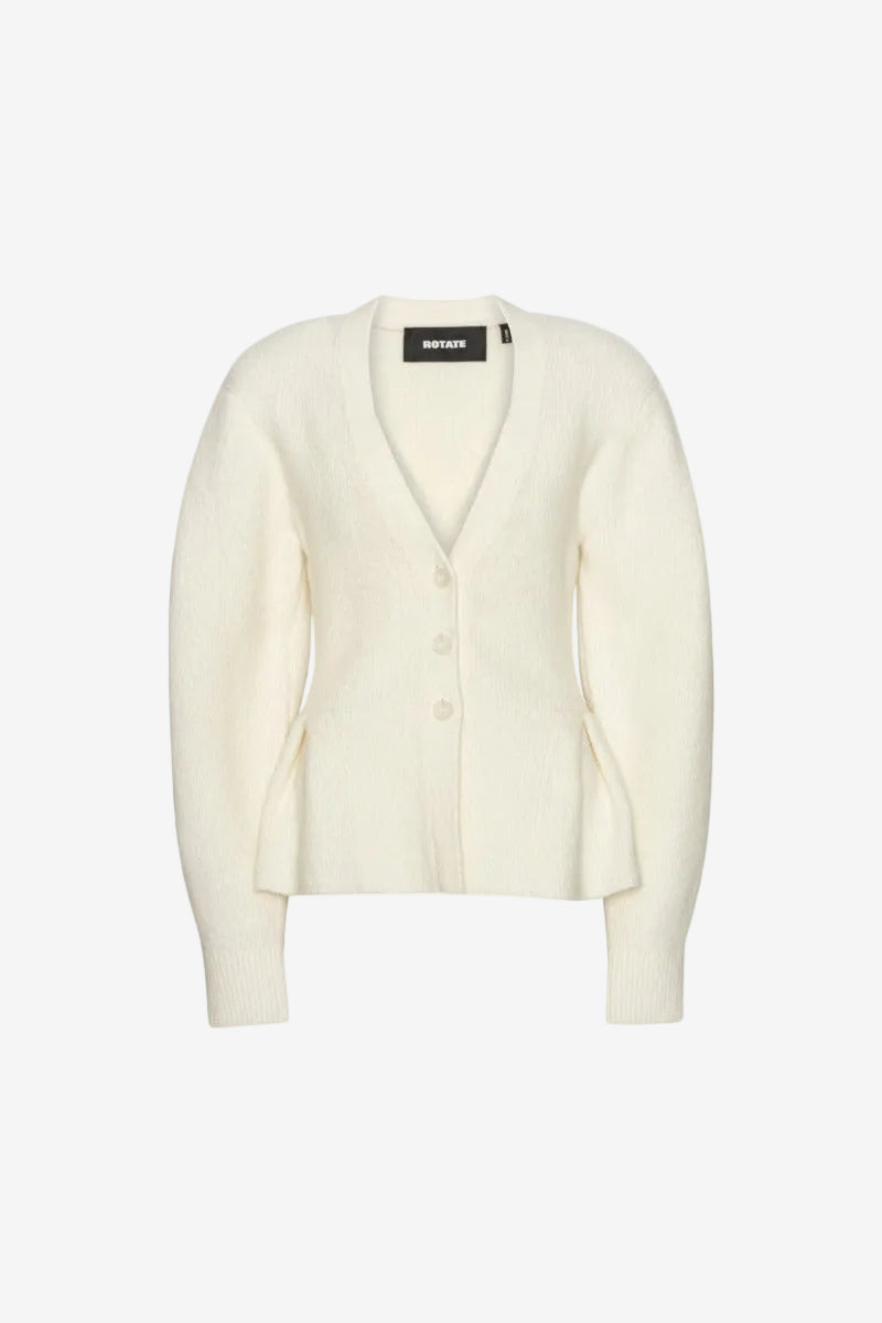 Cardigan W/ Peplum Crème