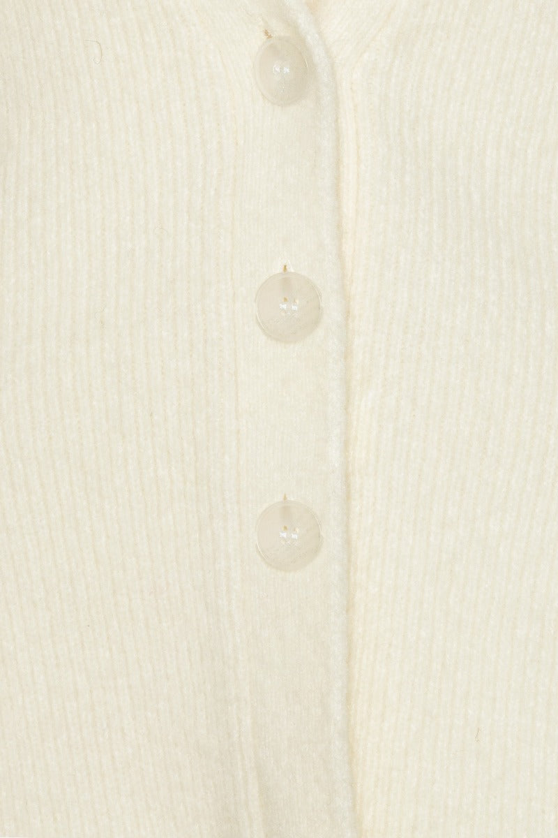 Cardigan W/ Peplum Crème