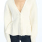 Cardigan W/ Peplum Crème