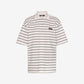Oversized Striped Short Sleeve Polo