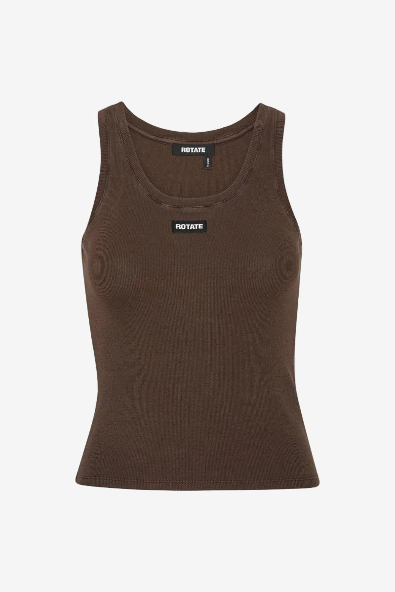 Basic Tank Top Dark Brown