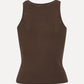 Basic Tank Top Dark Brown