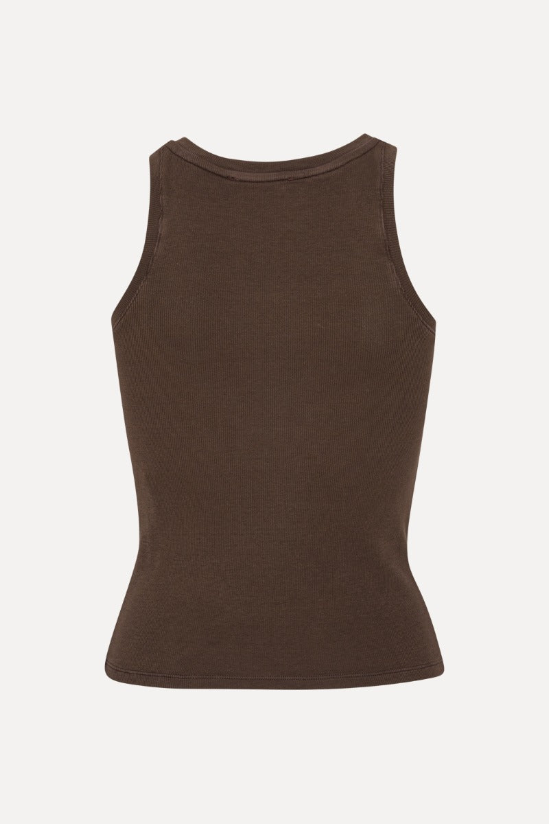 Basic Tank Top Dark Brown