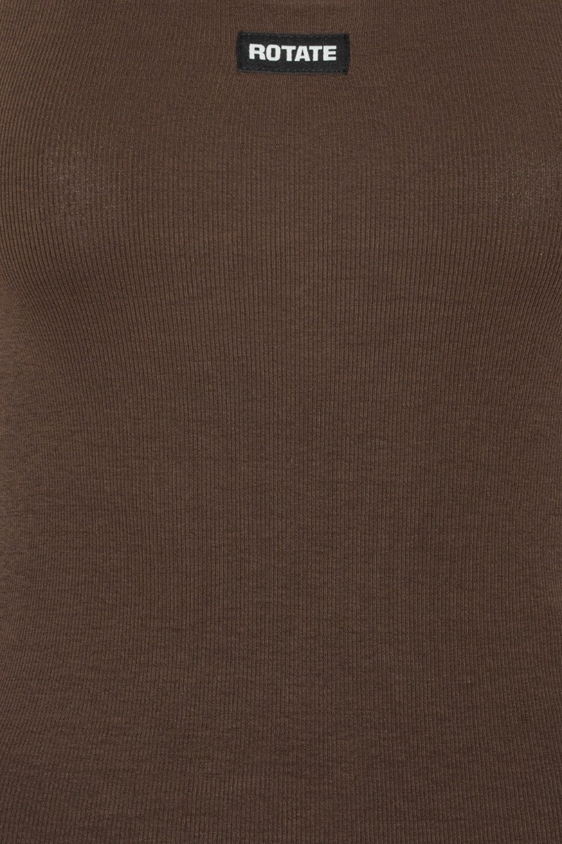 Basic Tank Top Dark Brown