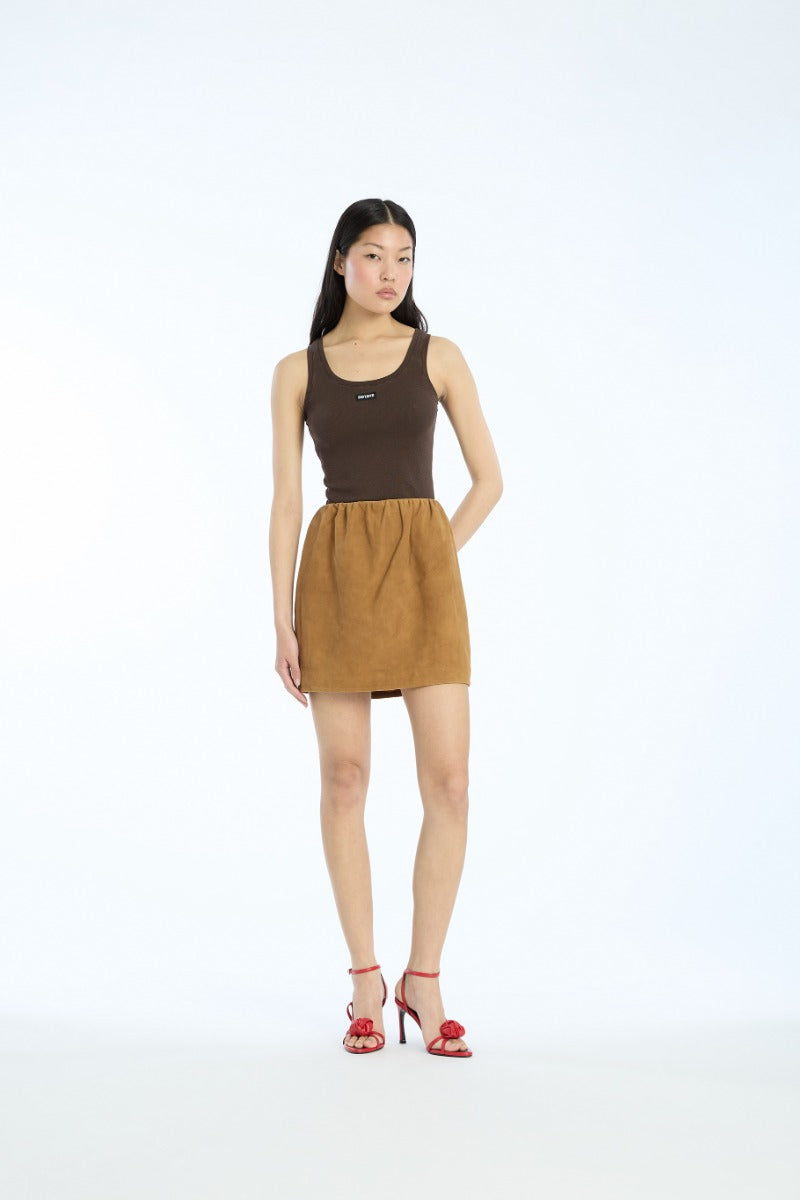 Basic Tank Top Dark Brown