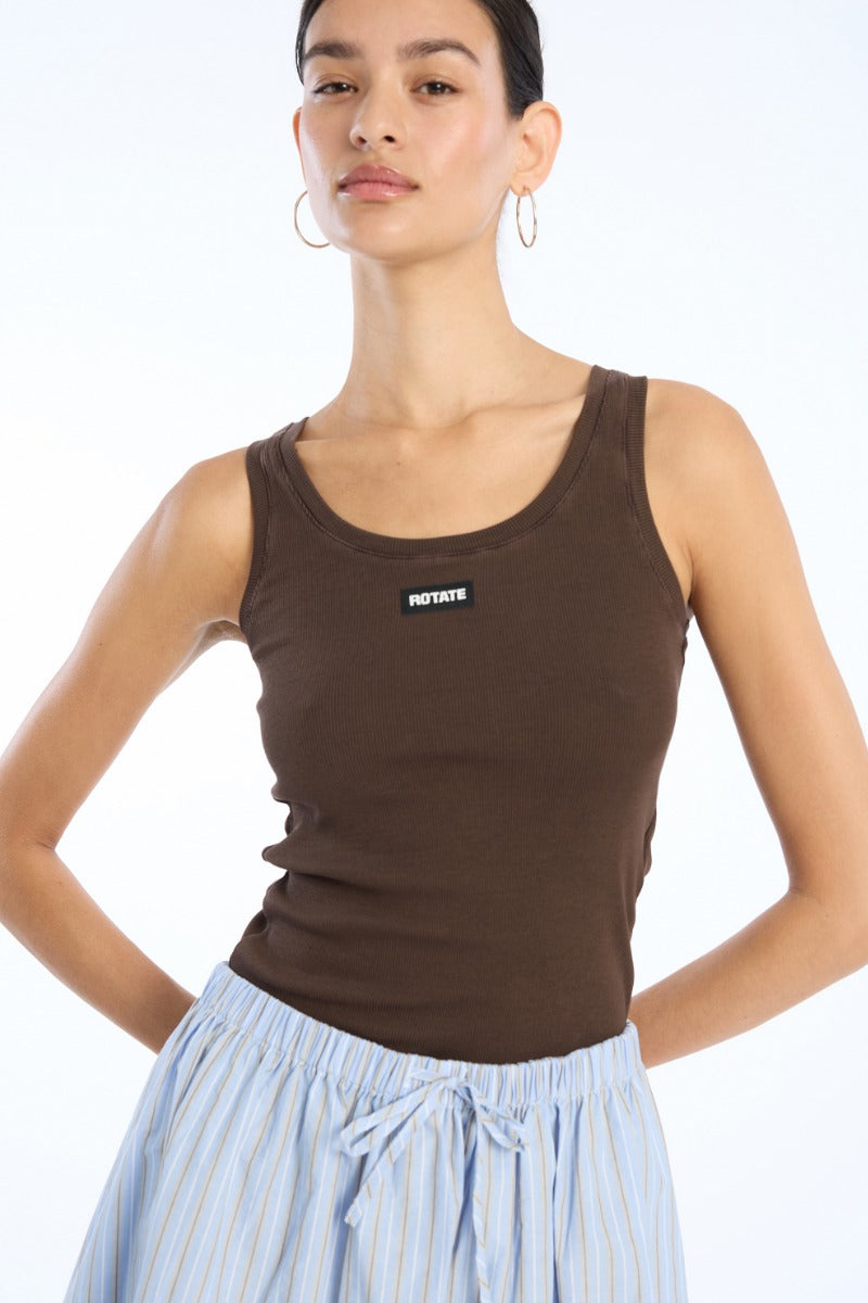 Basic Tank Top Dark Brown