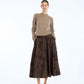 Flower Maxi Skirt Dark Brown