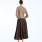 Flower Maxi Skirt Dark Brown