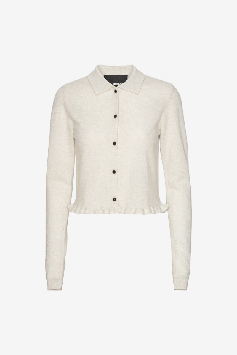 Knitted polo cardigan