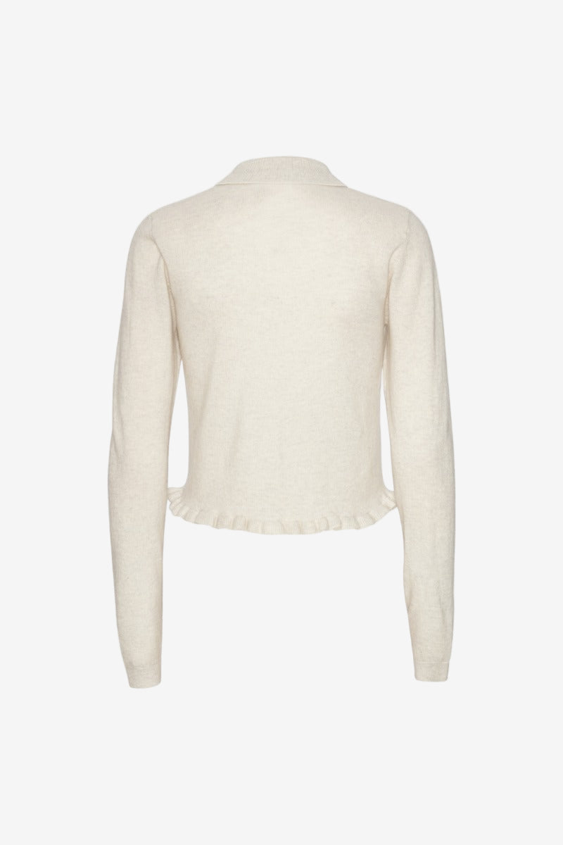 Knitted polo cardigan