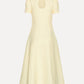 Jacquard Flared Dress Yellow