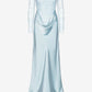 Ruched Maxi Dress Light Blue