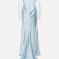 Ruched Maxi Dress Light Blue