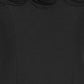 Crepe Midi Flower Dress Black